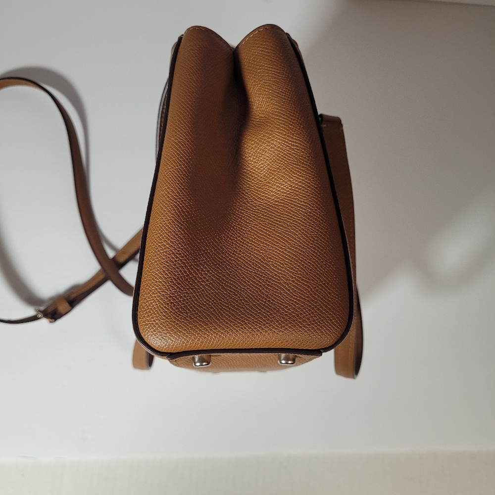 Coach Stanton 26 Brown Crossgrain Leather Double Zipper Pocket Satchel Bag - Picture 13 of 17